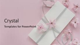  Presentation with pink flowers - Cool new presentation with pink flowers hyacinth with gift backdrop and a soft green colored foreground