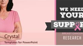  Presentation with breast cancer - Slide deck with pink for breast cancer background and a lemonade colored foreground