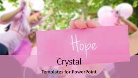  Presentation with cancer hope - Beautiful presentation design featuring pink for breast cancer backdrop and a lemonade colored foreground