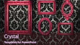  Presentation with pink black - Audience pleasing presentation consisting of pink frames retro wallpaper spotlights backdrop and a wine colored foreground