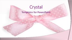  Presentation with pink colour - Slides enhanced with pink gift bow isolated background and a lemonade colored foreground