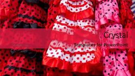  Presentation with pink - Beautiful slides featuring pink gipsy costumes of flamenco backdrop and a red colored foreground