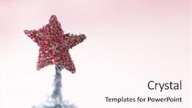  Presentation with glitter pink - Colorful theme enhanced with pink glitter star on top backdrop and a pink colored foreground