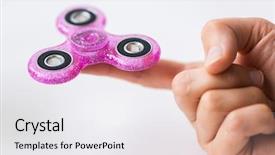  Presentation with entertainment - Theme consisting of pink glittering fidget spinner background and a white colored foreground