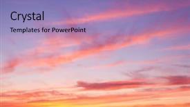  Presentation with skies - Audience pleasing PPT layouts consisting of pink gold - burning skies idyllic wallpaper backdrop and a coral colored foreground