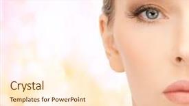  Presentation with spa concept - Audience pleasing presentation consisting of pink gold - health beauty and spa concept backdrop and a cream colored foreground