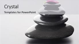  Presentation with zen - Colorful slide deck enhanced with zen spa stones stack backdrop and a light gray colored foreground