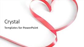  Presentation with pink ribbon - Colorful slide set enhanced with pink heart from ribbon isolated backdrop and a white colored foreground