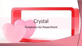  Presentation with pink heart illustrations - Theme having pink hearts with red wooden background and a  colored foreground
