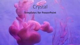  Presentation with blue drops - PPT theme featuring pink-ink-drops-in-water background and a light blue colored foreground