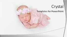  Presentation with infant hypoglycemia - Slide deck with pink laced costume napping tight background and a  colored foreground