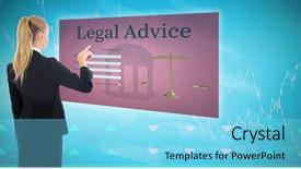  Presentation with stop violence against women - Presentation design consisting of pink law - businesswoman pointing somewhere against stocks background and a arctic colored foreground