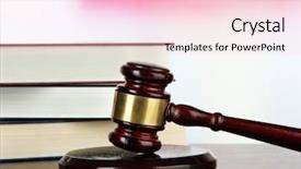  Presentation with book holy bible table - Colorful presentation design enhanced with pink law - gavel and books on table backdrop and a lemonade colored foreground