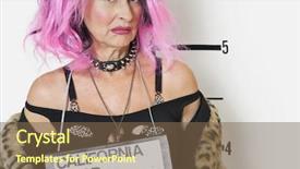  Presentation with punk - Amazing PPT layouts having pink law - portrait of senior punk woman backdrop and a tawny brown colored foreground