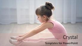  Presentation with movement - Beautiful slide deck featuring pink leotard making new ballet backdrop and a coral colored foreground