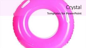  Presentation with pink white - Slides with pink life ring isolated background and a lilac colored foreground