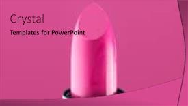  Presentation with color pink - Slides with pink-lipstick-close-up-over background and a coral colored foreground