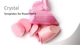  Presentation with lipstick - Amazing presentation theme having pink-lipstick-pieces-isolated backdrop and a white colored foreground