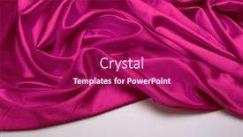  Presentation with magenta - Presentation theme featuring pink-magenta-nacre-wave-fabric background and a  colored foreground