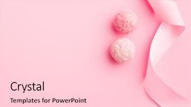  Presentation with pink 80sdisco ball - Amazing theme having pink marzipan balls on pink backdrop and a light gray colored foreground