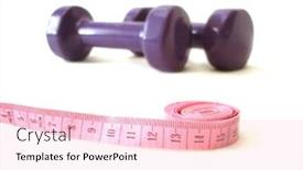  Presentation with pink white - Presentation theme with pink-measuring-tape-and-violet background and a lemonade colored foreground