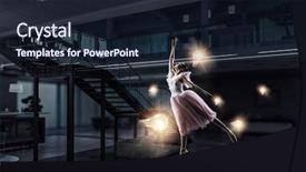  Presentation with ballerina - Audience pleasing slide deck consisting of pink medis - dreaming to become ballerina mixed backdrop and a  colored foreground