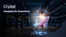  Presentation with ballerina - PPT layouts with pink medis - dreaming to become ballerina mixed background and a wine colored foreground