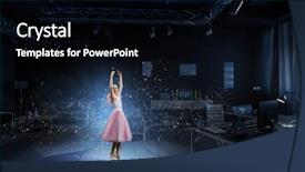  Presentation with elecronic media - Presentation consisting of pink medis - dreaming to become ballerina mixed background and a black colored foreground