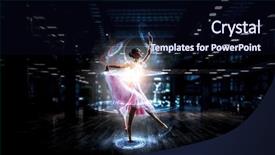  Presentation with ballerina - Colorful PPT layouts enhanced with pink medis - dreaming to become ballerina mixed backdrop and a wine colored foreground