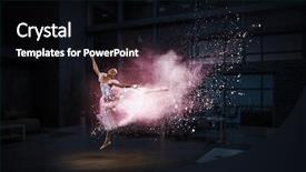  Presentation with ballerina - PPT layouts featuring pink medis - dreaming to become ballerina mixed background and a black colored foreground