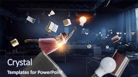  Presentation with ballerina - Slide deck enhanced with pink medis - dreaming to become ballerina mixed background and a wine colored foreground