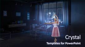  Presentation with ballerina - Theme enhanced with pink medis - dreaming to become ballerina mixed background and a wine colored foreground