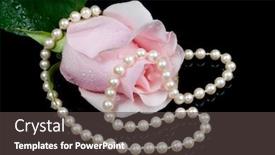  Presentation with pink pearls - Slides featuring pink-misted-rose background and a dark gray colored foreground