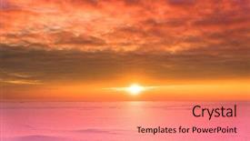  Presentation with skies - Colorful presentation design enhanced with skies sunset in the arctic backdrop and a coral colored foreground