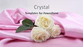  Presentation with pink silk - Presentation design with pink-nacre-wave-fabric-silk background and a sky blue colored foreground