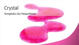  Presentation with pink glitter - Slides featuring pink nail polish drops isolated background and a white colored foreground