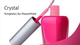  Presentation with nail - Beautiful PPT layouts featuring pink nail polish on white background backdrop and a white colored foreground