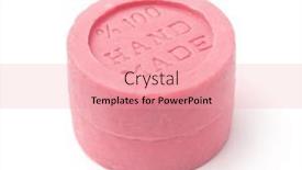  Presentation with natural soap - Beautiful presentation theme featuring pink-natural-handmade-soap-isolated backdrop and a coral colored foreground