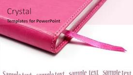  Presentation with pure white - Colorful presentation design enhanced with notes book - pink notebook on a pure backdrop and a coral colored foreground