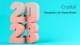  Presentation with pink blue - Presentation design consisting of pink-numbers-2023 background and a cyan colored foreground