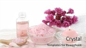  Presentation with spa - Presentation theme having pink orchid - spa sitting background and a lemonade colored foreground