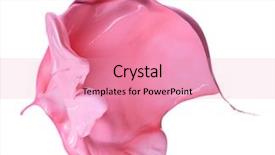  Presentation with paint splatter - Theme enhanced with pink paint splash isolated background and a coral colored foreground