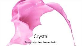  Presentation with splash - Beautiful theme featuring pink paint splash isolated backdrop and a white colored foreground