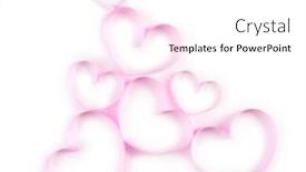  Presentation with hearts - Amazing theme having pink paper hearts isolated on white backdrop and a white colored foreground