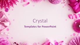  Presentation with border pink - Presentation theme consisting of pink-party-background-border-frame background and a  colored foreground