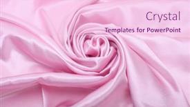  Presentation with pink pearl - Slide deck with pink-pearl-wave-fabric-silk background and a lemonade colored foreground