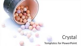  Presentation with pink pearls - Audience pleasing slides consisting of pink pearls - make-up makeup meteorites powder backdrop and a white colored foreground