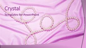  Presentation with silk pearl - Slide set consisting of pink pearls - pearl necklace over silk background and a pink colored foreground