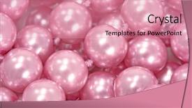  Presentation with glitter pink - Presentation theme consisting of pink pearls close up background and a coral colored foreground