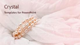  Presentation with pink pearls - Beautiful slides featuring pink pearls on a pink backdrop and a  colored foreground